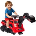 thumbnail image 1 of Aosom Excavatrice Bulldozer 3 en 1 à Chevaucher, Rouleau Compresseur avec Musique, Rouge, 1 of 10