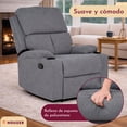 thumbnail image 4 of Sillón Reclinable Nanofort Moderno Minimalista Sala Gris, 4 of 9