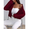 thumbnail image 6 of Women'S Mesh Sheer Zip Up Jacket Mock Neck Light-Weight Athletic Outerwear with Pockets Wine Red M, 6 of 10