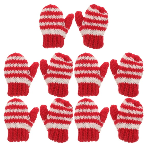 PAMINGONO 10Pcs Tiny Gloves Woolen Yarn for Ornament Projects