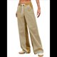 thumbnail image 3 of Pantalones de Rayas de Tiro Bajo para Mujer, Vaqueros Bohemios de Pierna con Cordón Ajustable, Tendencia 2025 Amarillo L, 3 of 9
