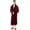 Burgundy Black, variant on Shawl Plush Robe for Men - Long Soft Fleece Bathrobe, Navy Burgundy S/M