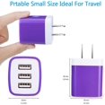 thumbnail image 3 of Charger Block,USB Wall Charger Adapter Plug,HopePow 5V/3.1A/3PACK Three Ports Wall Charger Block Fast Charging Block Android Phone Charger Block Brick for iPhone Wall Charger,Multicolor, 3 of 7