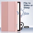 thumbnail image 5 of JETech Case for Samsung Galaxy Tab A8 10.5-Inch 2022 (SM-X200/X205/X207), Slim Translucent Back Tri-Fold Folio Stand Protective Tablet Cover, Auto Wake/Sleep (Rose Gold), 5 of 8