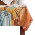 thumbnail image 4 of Orange Thanksgiving Fall Table Cloth Waterproof Tablecloths, Orange Blue Pumpkins Botanical Rustic Tablecloth Dining Table Cover for Kitchen Party Tabletop Outdoor, Rectangle Tablecloth 60x102 Inch, 4 of 9