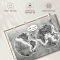 thumbnail image 6 of Elephant Stock Discover The World Bw Map Wall Art - Horizontal Canvas Wall Art - Living Room Wall Decor - Map Canvas - White And Gray Decor - 12" x 8", 6 of 8