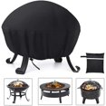 thumbnail image 4 of Fire Pit Cover, Round Outdoor Heavy Duty Waterproof 420d Polyester Thick Pvc Coating Protective Patio Fire Table Coverl-, 4 of 5