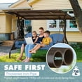 thumbnail image 3 of 3-Seat Patio Porch Swing with Adjustable Hardtop,3 in 1 Convertible Outdoor Porch Swing for Adults,Patio Swing with Thicken Cushion,Pillows & Cup Holders for Porch,Backyard,Garden (Blue), 3 of 8