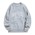 thumbnail image 3 of Sweatshirts for Women Boston Print Long Sleeve Casual Fall Tunic Tops Loose Spring Crewneck Fashion Pullover Sweater, 3 of 3