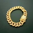 thumbnail image 1 of Pulsera de cadena cubana de hip hop con diamantes de imitación de 12,5 mm, collar de oro para hombre, collar con temperamento, joyería de moda, 1 of 5