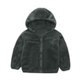 thumbnail image 2 of IROINNID Kid's Fleece Hooded Wool Coat Sweater Zipper Shearling Tops Boys Girls Casual Warm Jacket, 2 of 9