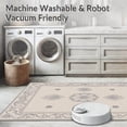 thumbnail image 5 of ODIKA 5'x7' Machine Washable Non-Slip Area Rug, Elegant Floral Medallion Featuring Subtle Bloom Motifs High Traffic Rug, Beige, 237205, 5 of 7