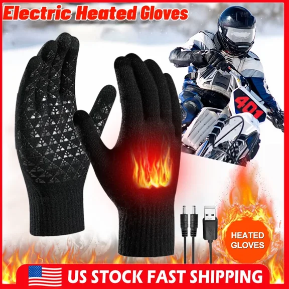 Usb Electric Heating Gloves Winter Warm Touchscreen Hand Warmer Men Women Gloves