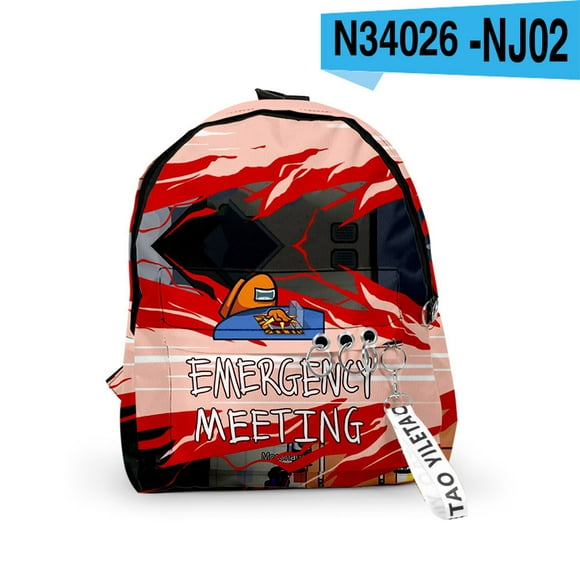 New Cute Among Us Backpacks for Boys Waterproof 3D Cartoon Among Us School Backpack Bag Bookbag Among Us Crewmate Characters Print Backpack Shoulder Bags Camping Travel Durable Students Daypacks-H款