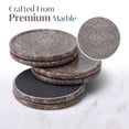 thumbnail image 4 of Elborse Marble Coasters Set of 6 for Drinks 3.5” inches Oceanic Round Stone Drink Coaster Set with Holder & Lid, Ideal for Tabletop & Coffee Table Decor or Home Decor, 4 of 7