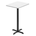 thumbnail image 2 of Flash Furniture 24'' x 30'' White Rectangular Laminate Table Top with Black 22 x 22 "X" Style Bar Height Base, 2 of 8