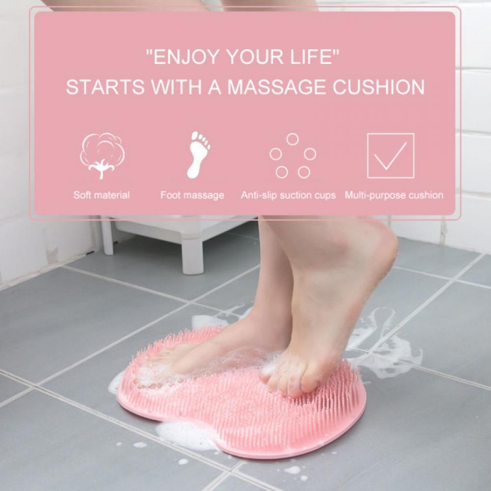 Tapis De Massage Douche En Silicone - Antidérapant Avec Ventouses - Pour Le Dos Et Les Pieds
