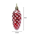 thumbnail image 2 of ievspot 5Pcs Christmas Plastic Pine Cone Ornament Colorful Shiny Glitter Christmas Tree Hanging Decoration DIY Accessories Home New Year Party Decoration, 2 of 8