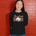 thumbnail image 4 of Baseball Mom Women's Long Sleeve T-shirt Funny Mom of Boys Best Sports Team Game Practice Children Mother's Day Gift Idea, 4 of 7