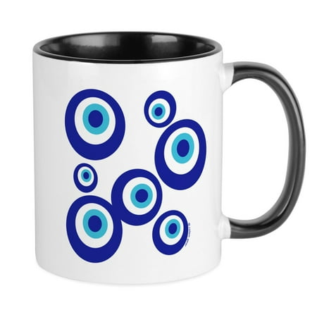 

CafePress - Mod Evil Eyes Mug - Ceramic Coffee Tea Novelty Mug Cup 11 oz