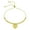 Gold-Toned, variant on Rhodium Plated Sterling Silver Engraved Beaded Heart Lariat Bracelet