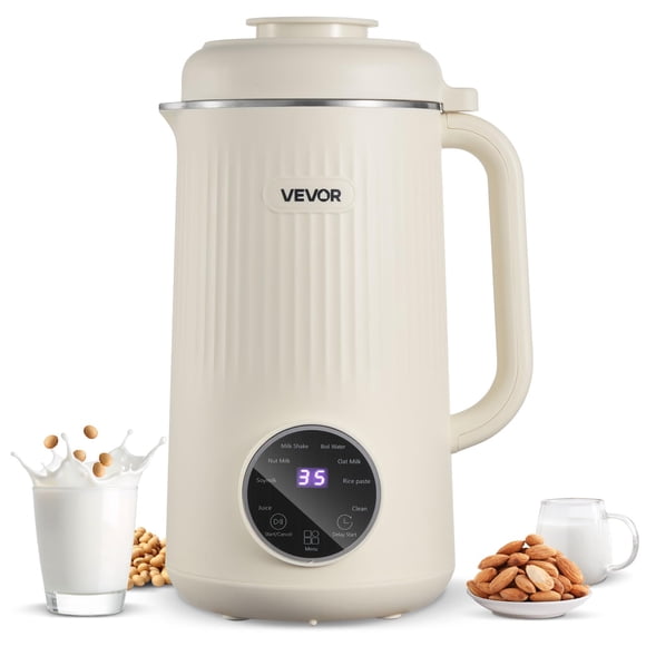VEVOR 8-in-1 Nut Milk Maker, 41 oz Soy Milk Maker Machine with 10 Blades, for Homemade Oat, Nut, Soy, Juice, Milkshake, Rice Cere