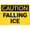 Warning Sign 1, variant on Caution Falling Ice and Snow Metal Aluminum Sign 12 x 8 Inches - Pre-Drilled Holes for Easy Mounting, Indoor Outdoor Use for Fence, Door, Gate, Building, Winter Safety