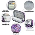 thumbnail image 4 of Stand Pencil Pouch High Capacity Pencil Case Organizer Pouch Durable Pencil Box for Office, Purplewood Printed, 4 of 8