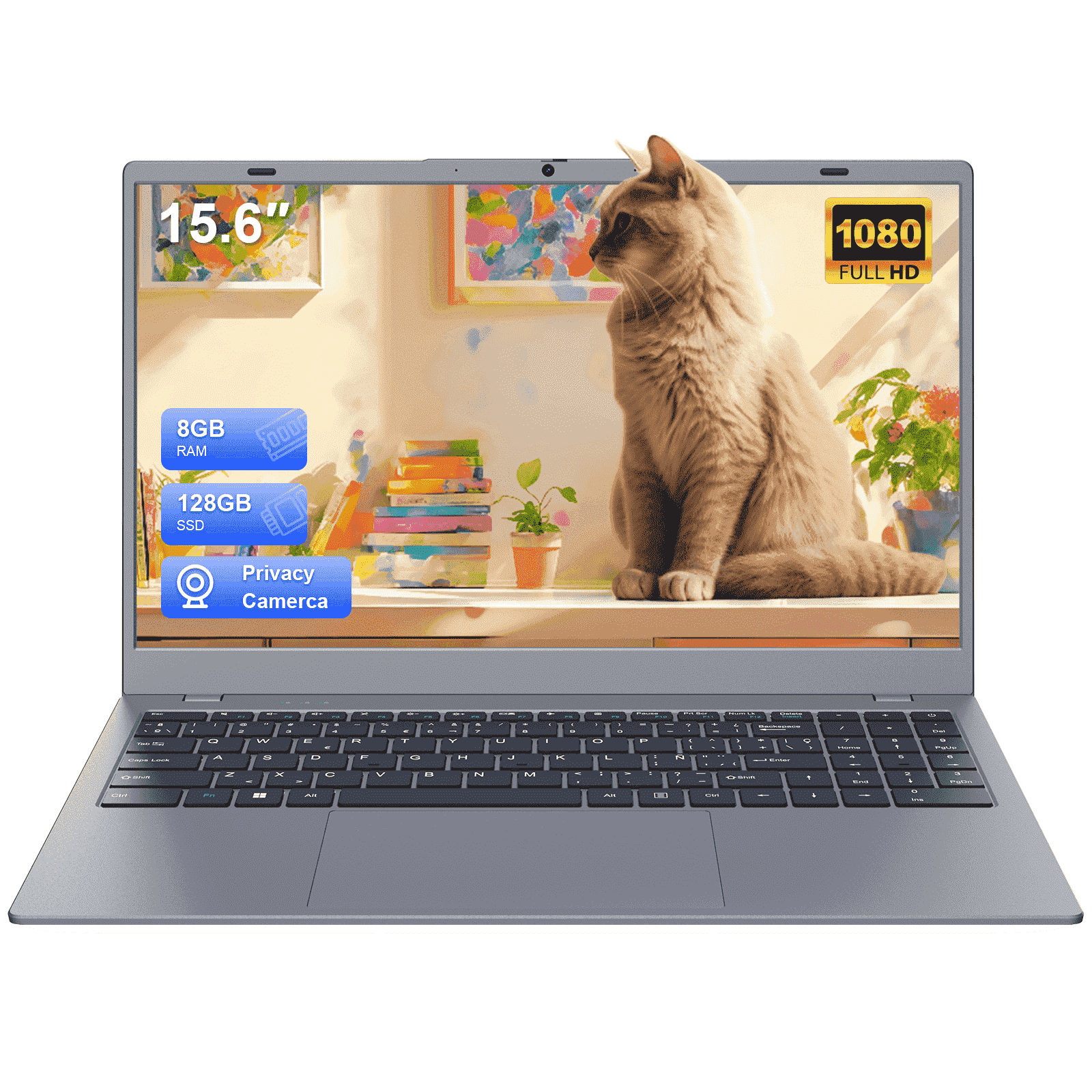 Coolby Laptop,15.6'' Laptop Computer,8GB RAM LPDDR4 128GB SSD(Expandable to 1TB), AMD Athlon Processor Up to 2.6 GHz,WiFi 5,BT 5.0, Webcam, Poratable Student and Business ,Home Laptops