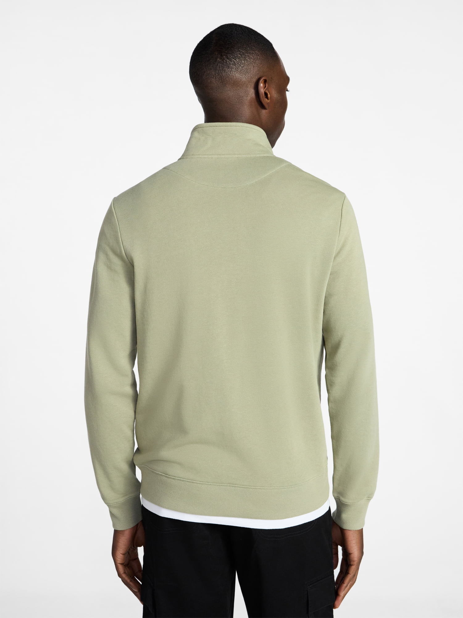 George Men's Washed Terry Quarter Zip Sweater, Sizes S-3XL