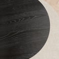 thumbnail image 5 of Rophefx 35.4" Solid Wood Round Dining Table with Handcrafted Relief Pedestal,Circle Dining Table,Black, 5 of 9