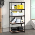 thumbnail image 4 of NiamVelo 5 Tier Garage Shelves Heavy Duty Metal Shelving Unit 1655LBS Adjustable  Storage Rack Utility Shelf for Warehouse Pantry Kitchen, 11.8"D x 27.6"W x 60" H,Black, 4 of 7