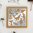 thumbnail image 6 of Ocean Theme Metal Stencils 6 Inch Square Scrapbooking Drawing Stencils Stainless Steel Sea Animals Pattern Painting Stencils, 6 of 9