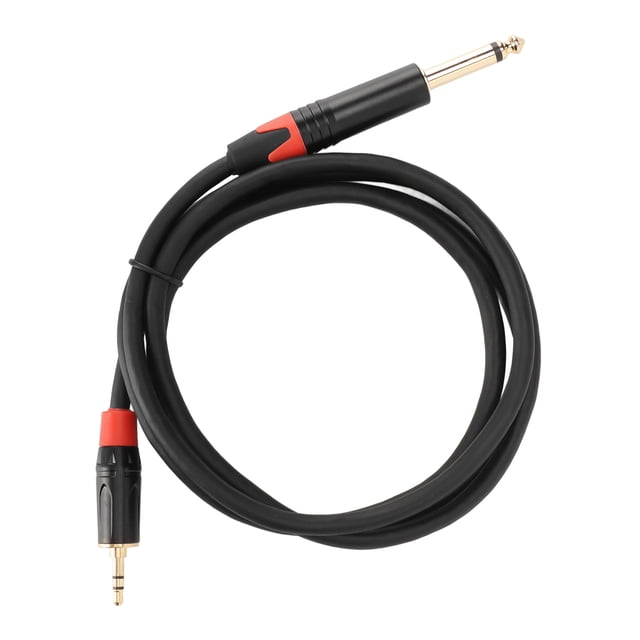 Adaptador de 3.5 mm A 6.5 mm, Enchufe Profesional de Baja Pérdida Duradera y Juega un Cable Adaptador Masculino Masculino de 3.5 mm A 6.5 mm Para Estatos de Mezcla para Equipos