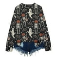 thumbnail image 2 of YEJIMAN Womens Sweaters Halloween For Women Season Sweatshirt Graphic Print Long Sleeve Knit Pullover Tops Halloween Sweater, 2 of 9