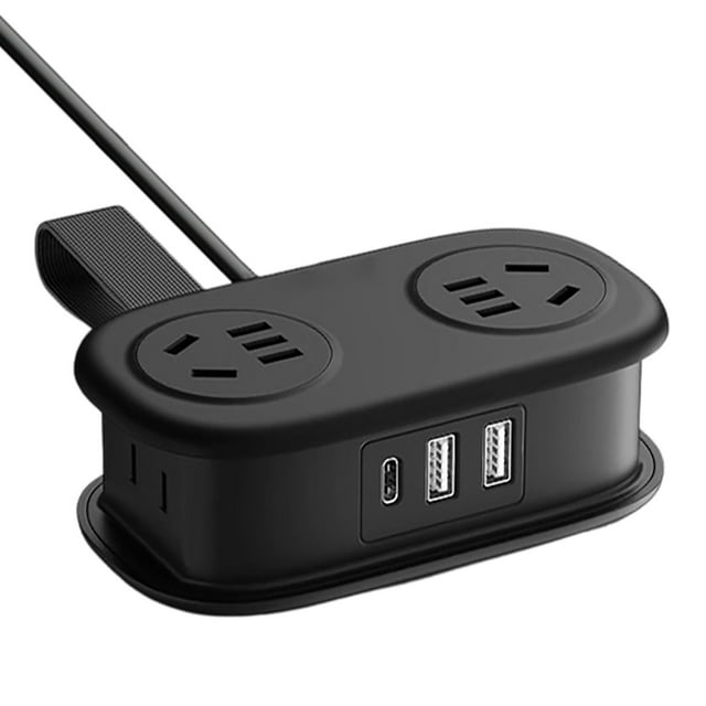 Hearth & Gear Bande d'Alimentation Cinq en un avec Ports USB, Rallonge Parasurtenseur Bande d'Alimentation, Portable pour Voyage Recharge Intelligente USB Répondant aux Besoins de Divers Appareils Concentrateur Maison Intelligente Maison Intelligente