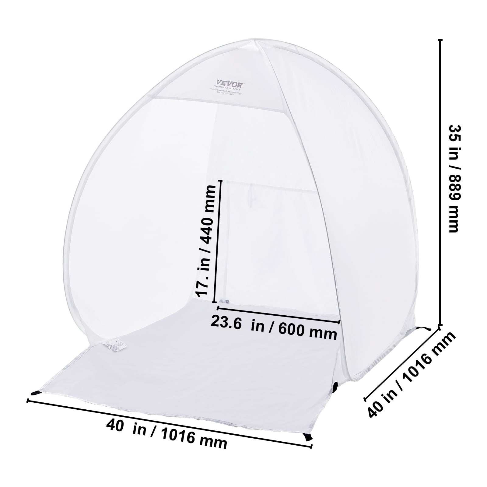 VEVOR Spray Paint Shelter, 40 x 35 x 40 in Pop-Up Portable Spray Paint Tent with Built-In Floor, Exhaust Window and Storage Bag, Foldable Paint Booth for Furniture, DIY Hobby Tool Painting Station