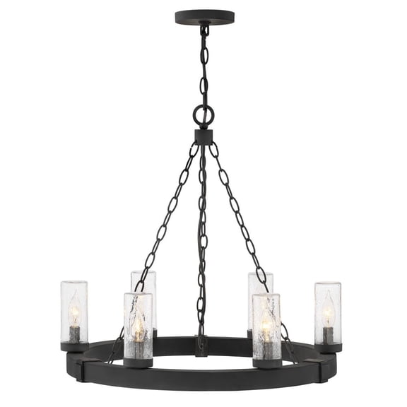 Hinkley Lighting - Sawyer - 30W 6 LED Outdoor Medium Hanging Lantern In Rustic