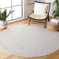 thumbnail image 2 of SAFAVIEH Lotus Leila Solid Area Rug, Light Grey/Ivory, 6'7" x 6'7" Round, 2 of 7