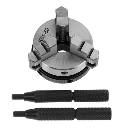 

Techinal K01-50 50mm Scroll Chuck 3 Jaws Woodworking Hand ChuckScrew Rod Self Centering Chuck Tool