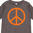 thumbnail image 4 of Inktastic Funky Orange Peace Sign Boys or Girls Long Sleeve Toddler T-Shirt, 4 of 5