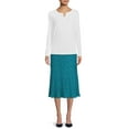 thumbnail image 5 of Nine.Eight Women's High-Waisted Midi Swing Skirt, 5 of 5
