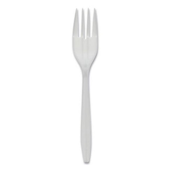 PCT YFWFWCH Filedware Cutlery Forks, White