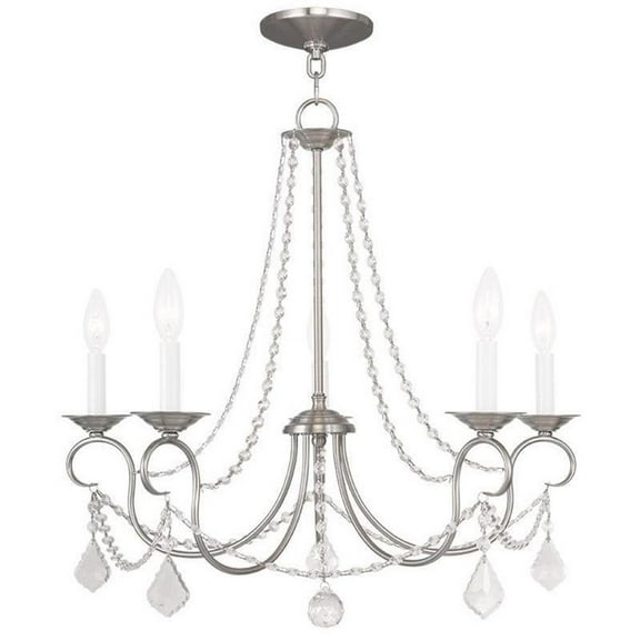 Livex Lighting Pennington Chandelier in Brushed Nickel