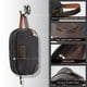 thumbnail image 2 of Neceser de viaje tipo emisario de piel y lona para hombre, color gris, 2 of 6