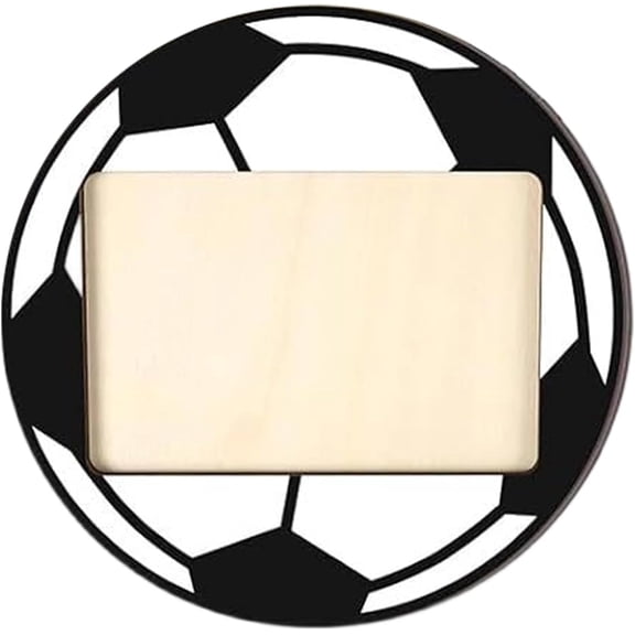 8" Soccer Wooden Picture Frame for 4x6 Photos, Decorative Sports Theme Photo Holder for Desk or Wall Mount, Birthday Gift for Soccer Fans & Teams, Men & Women