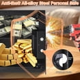 thumbnail image 6 of Heavy-Duty Steel Safe Box with Dual Key & Digital Lock, Fireproof & Water Resistant Security Safe for Home/Office, Wall Mountable Money Safe for Cash, Jewelry, Passports - Multi Size 14" to 31", 6 of 8