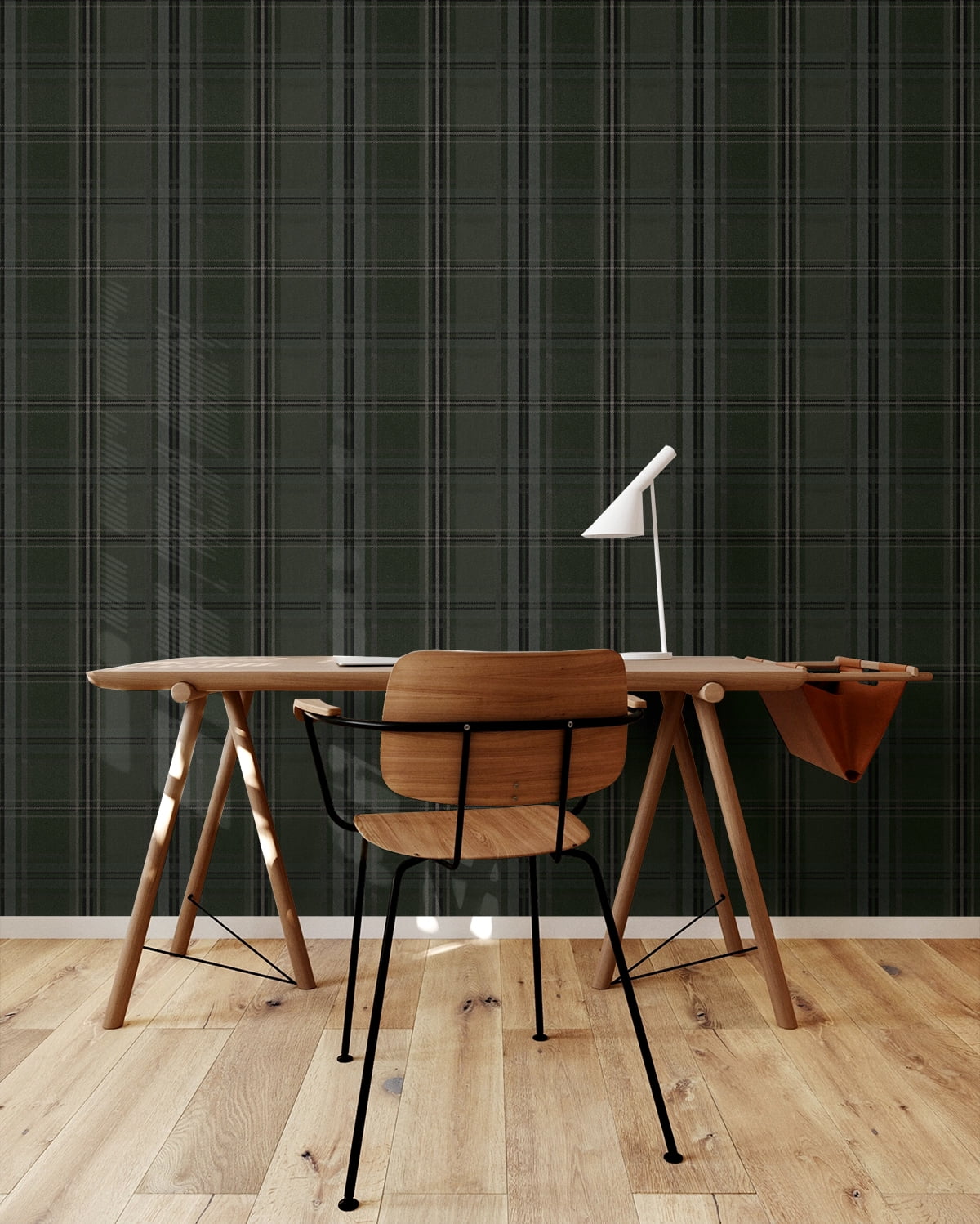 NextWall Evergreen Classic Plaid Peel and Stick Wallpaper