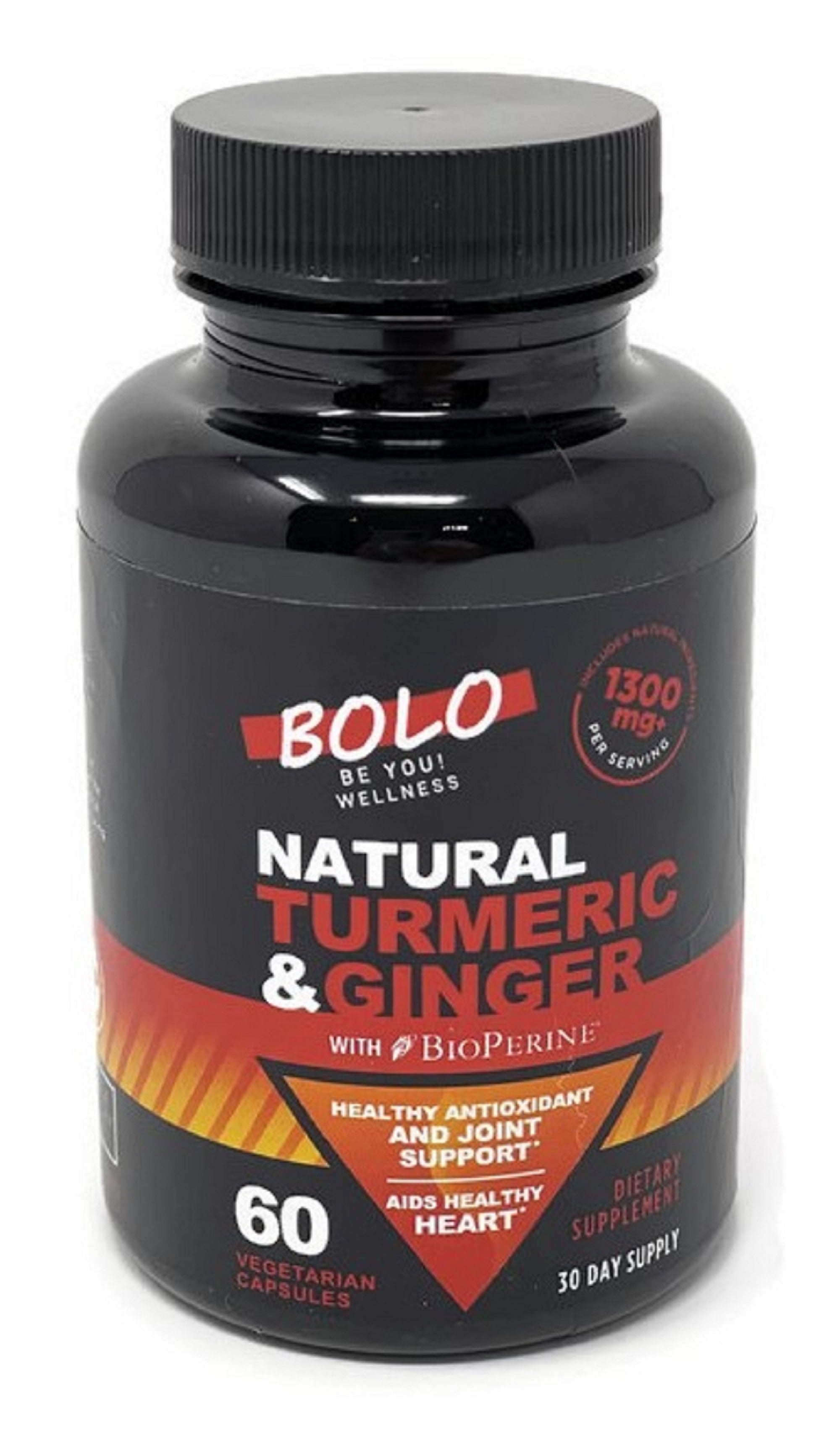 Natural Turmeric & Ginger Turmeric Curcumin with BioPerine Black Pepper