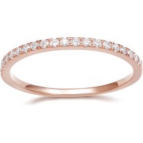 2mm 925 Sterling Silver Wedding Band Cubic Zirconia Half Eternity Stackable Engagement Ring Size 3-13